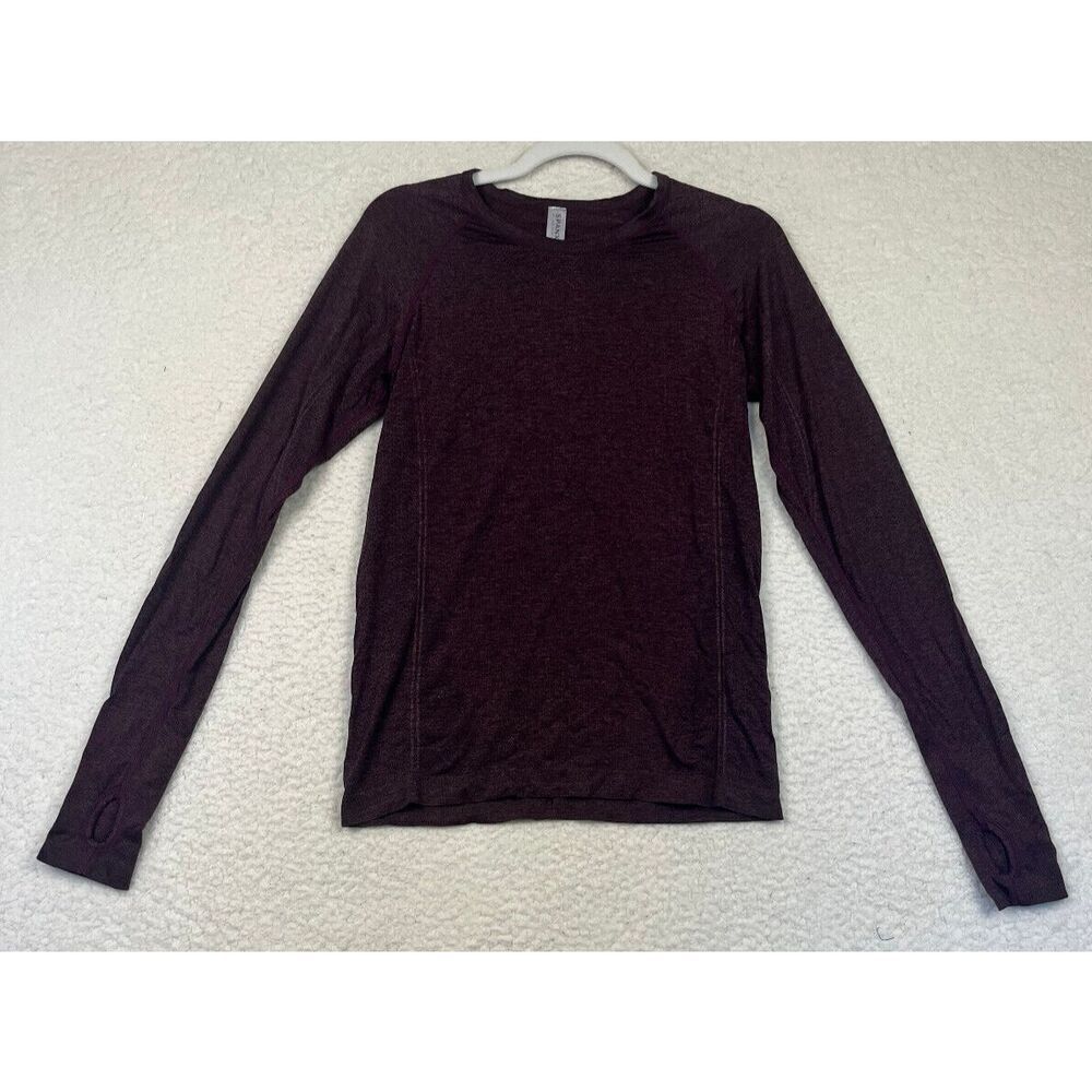 Spanx Streamlined Stretch Crew Neck Athletic Purp… - image 1
